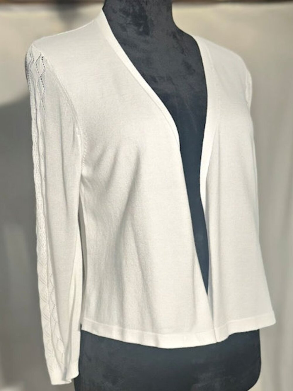 Christopher & Banks White Summer Sweater, Medium